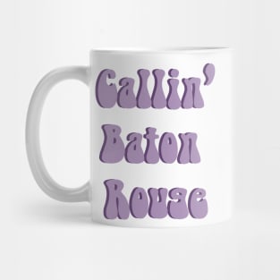 Callin' Baton Rouge Purple Retro Mug